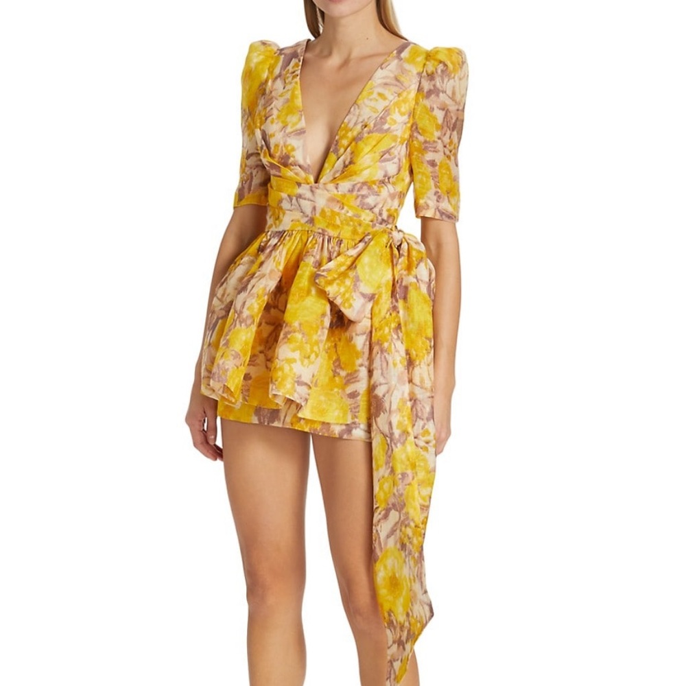 Zimmermann High Tide Peplum Minidress